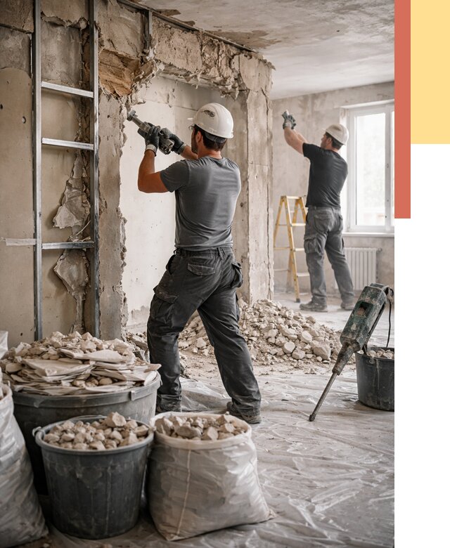 Демонтажные работы в Кинели от 2751 руб. — услуги и цена под ключ | ОТДЕЛОЧНИК-Кнл