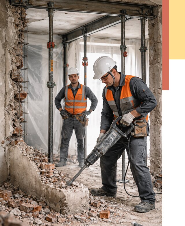 Снос несущих стен в Кинели от 10443 руб. — демонтаж несущей стены под ключ | ОТДЕЛОЧНИК-Кнл