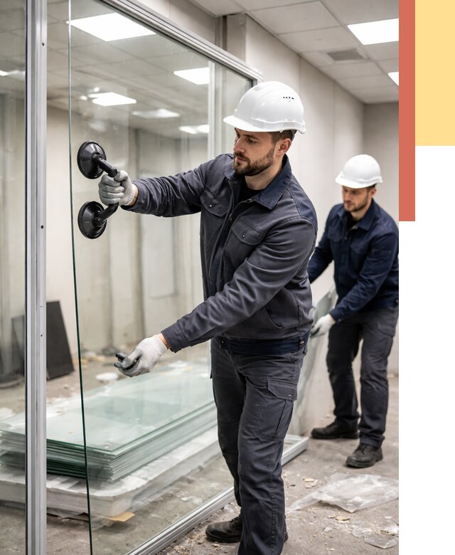 Демонтаж стеклянных перегородок в Кинели от 3260 руб. — быстро и недорого | ОТДЕЛОЧНИК-Кнл