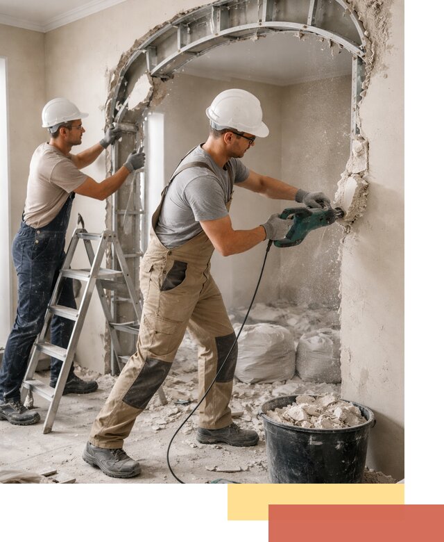 Демонтаж гипсокартонной арки в Кинели быстро и аккуратно