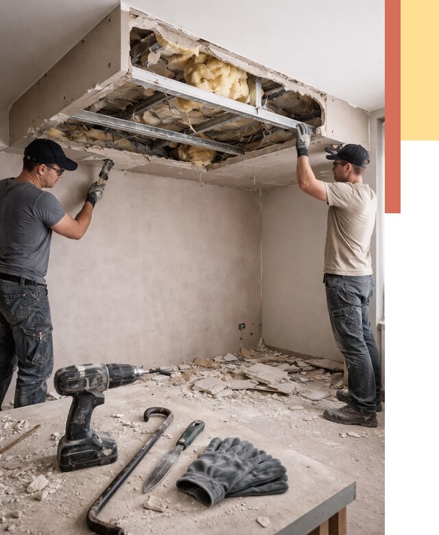 Демонтаж короба из гипсокартона в Кинели от 1549 руб. — быстро и недорого | ОТДЕЛОЧНИК-Кнл