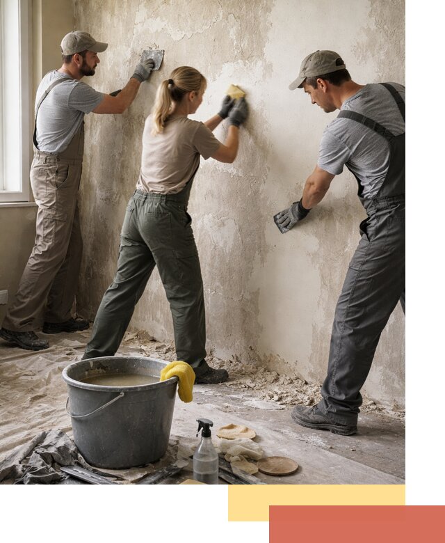 Очистка стен от клея и грунтовки в Кинели качественно и быстро