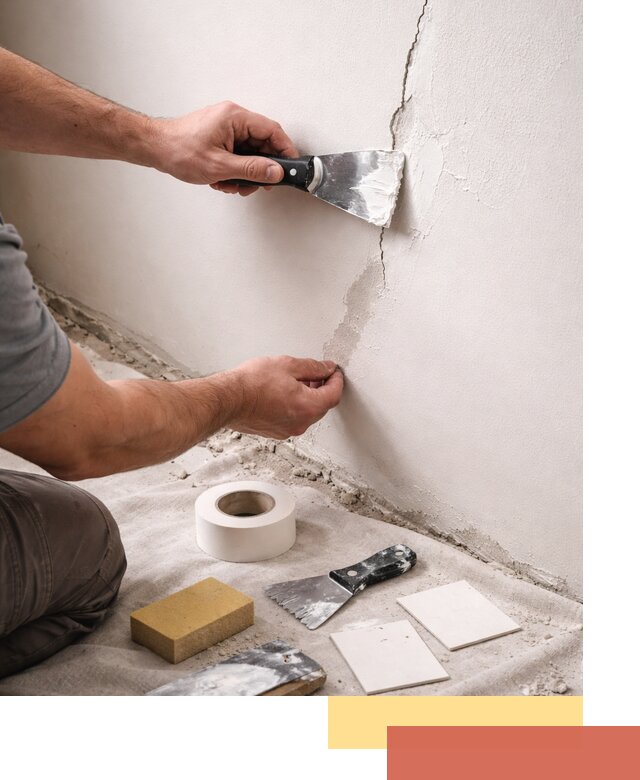 Заделка трещин и сколов в стенах и потолках в Кинели