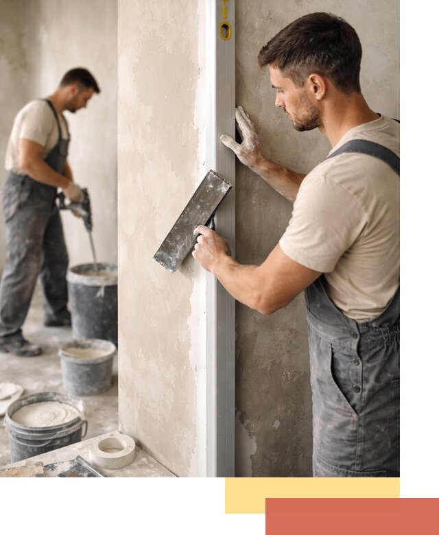 Выведение углов стен в Кинели: монтаж и оштукатуривание