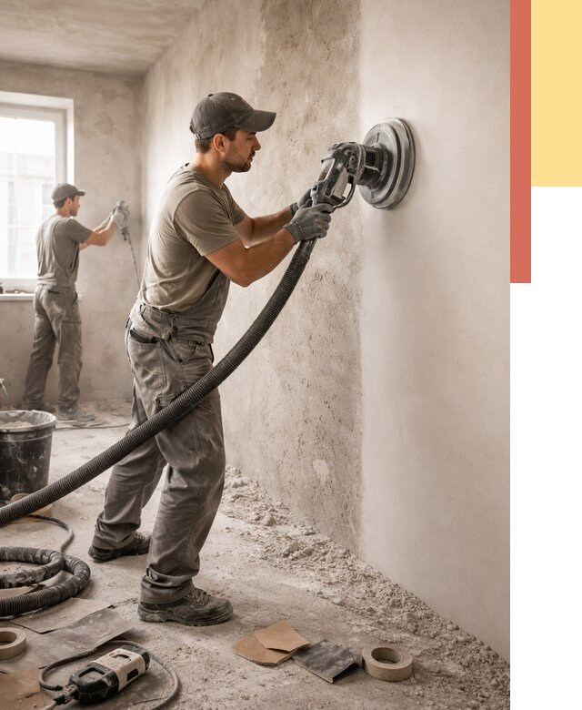 Шлифовка стен в Кинели от 1223 руб/м2 — быстро и недорого | ОТДЕЛОЧНИК-Кнл