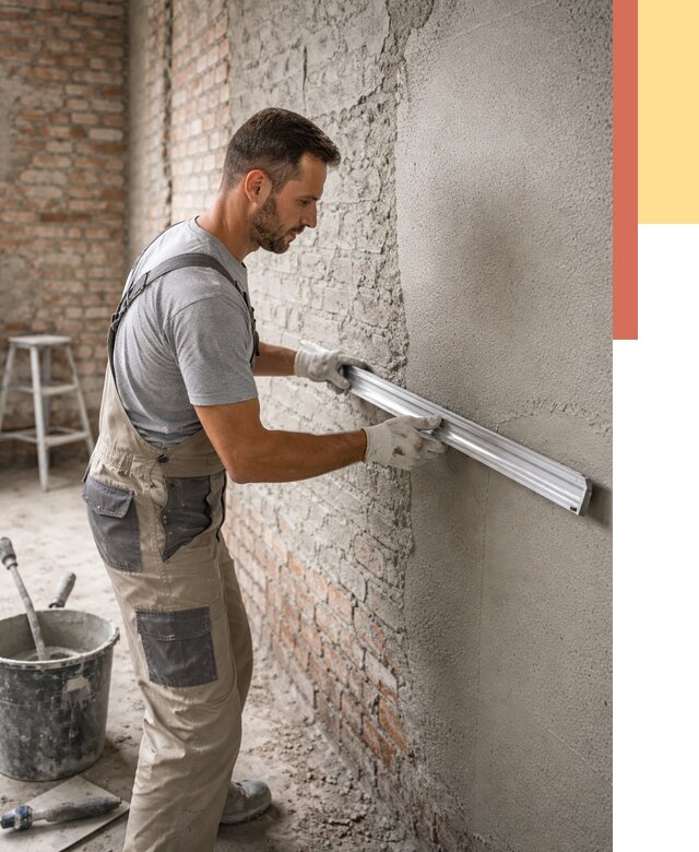 Штукатурка кирпичных стен в Кинели от 4585 руб/м2 — быстро и недорого | ОТДЕЛОЧНИК-Кнл