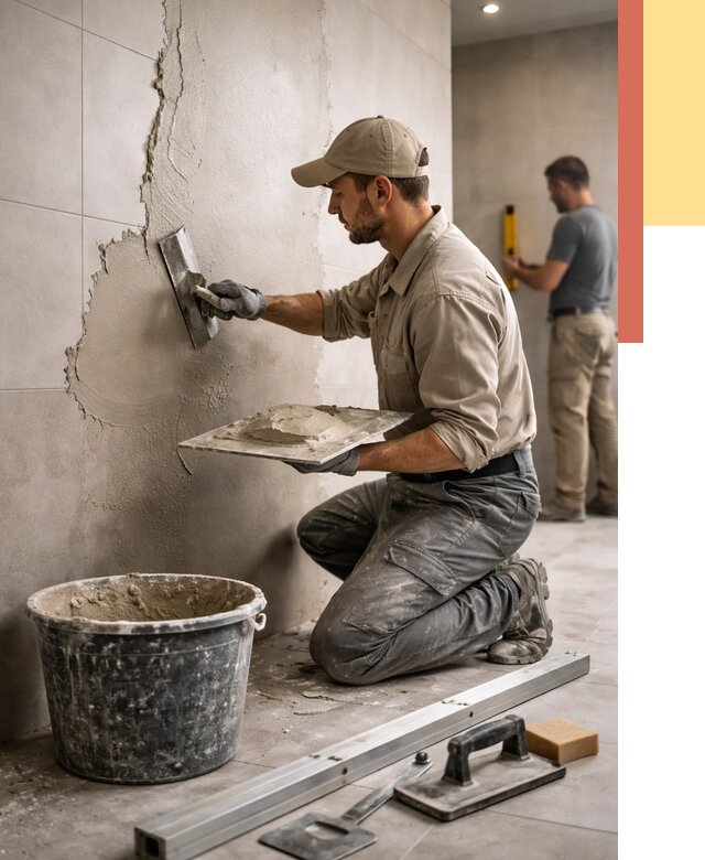 Штукатурка стен в ванной в Кинели от 4585 руб./м² — выравнивание под ключ | ОТДЕЛОЧНИК-Кнл