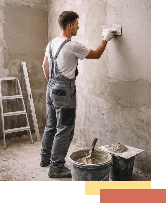 Штукатурка стен в ванной под ключ в Кинели