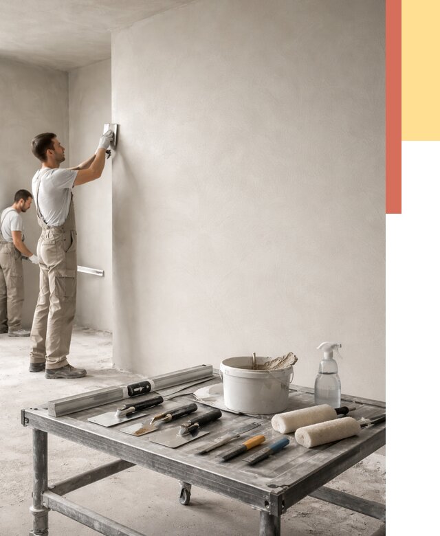 Штукатурка стен под покраску в Кинели от 4585 руб./м² — качественно и недорого | ОТДЕЛОЧНИК-Кнл