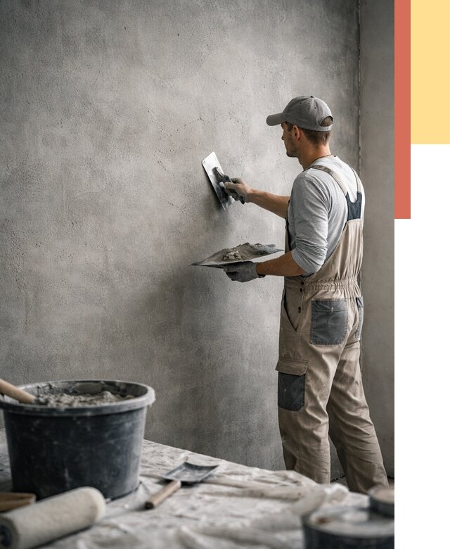 Декоративная штукатурка под бетон в Кинели от 2547 руб./м² — нанесение под ключ | ОТДЕЛОЧНИК-Кнл