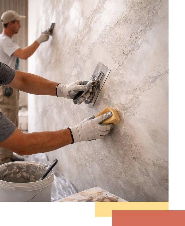 Декоративная штукатурка под мрамор в Кинели для стен и потолков