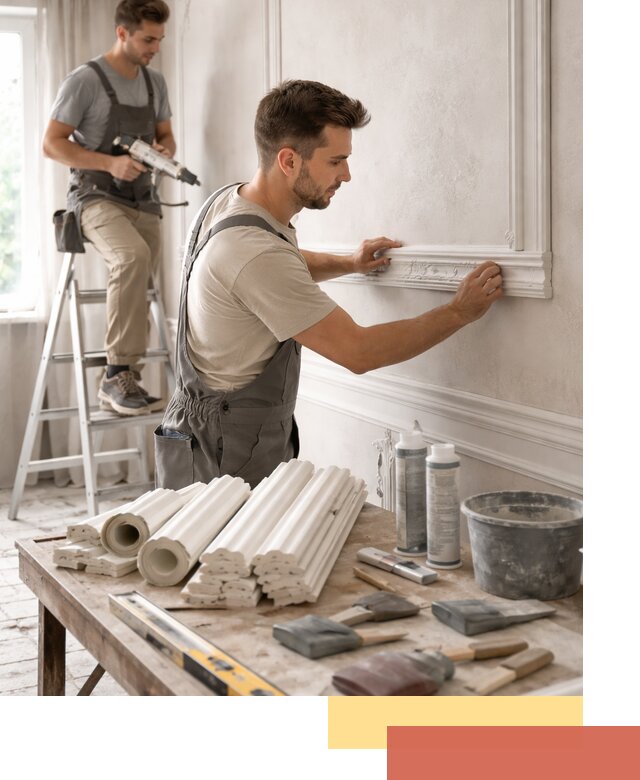 Монтаж лепнины на стены в Кинели профессионально и качественно