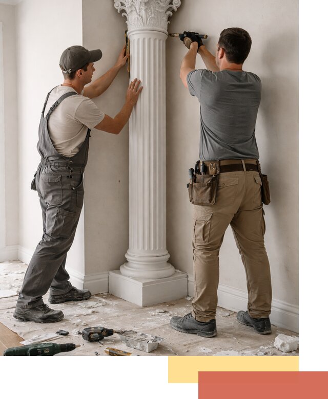 Установка декоративных колонн в Кинели под ключ