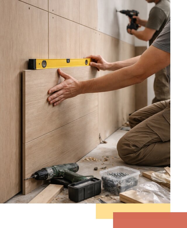 Профессиональный монтаж МДФ панелей на стены в Кинели