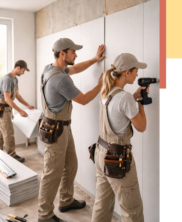 Монтаж ПВХ панелей на стены в Кинели от 458 руб/м2 — быстро и недорого | ОТДЕЛОЧНИК-Кнл