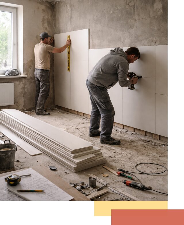 Монтаж ПВХ панелей на стены в Кинели качественно и быстро