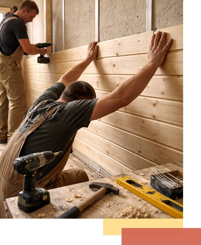 Монтаж деревянной вагонки на стены в Кинели быстро и качественно