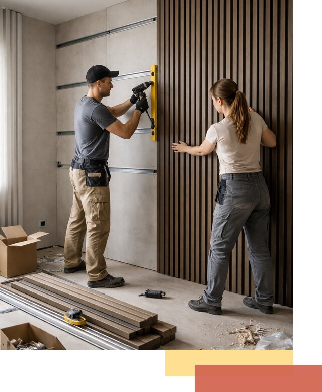 Монтаж реечных панелей на стены в Кинели