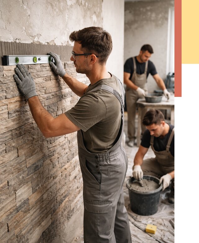 Монтаж искусственного камня в Кинели от 4585 руб. под ключ | ОТДЕЛОЧНИК-Кнл