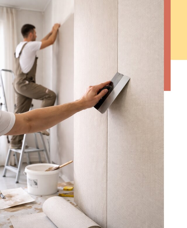 Поклейка текстильных обоев в Кинели от 4585 руб. под ключ | ОТДЕЛОЧНИК-Кнл