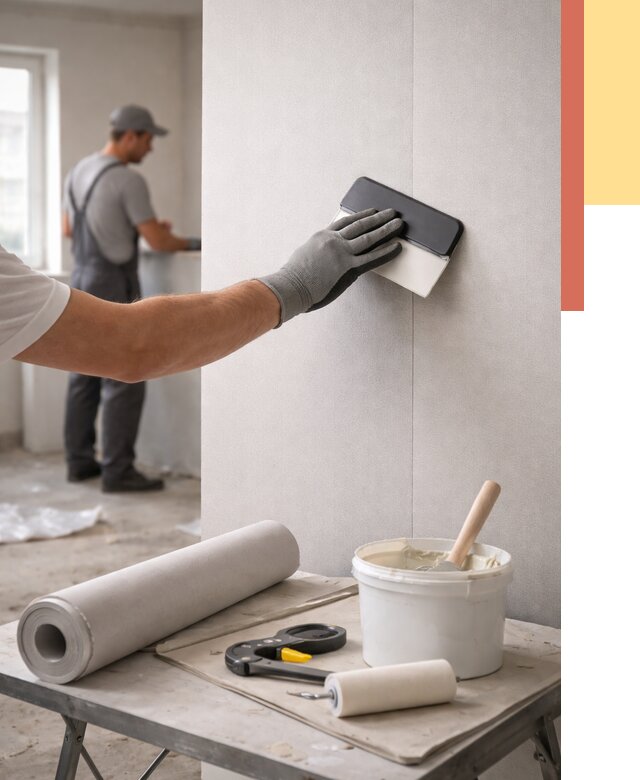 Поклейка обоев под покраску в Кинели от 3566 руб. за м2 | ОТДЕЛОЧНИК-Кнл