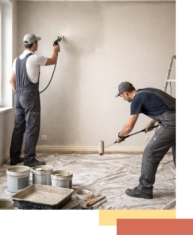 Покраска стен моющейся краской и защита поверхностей в Кинели