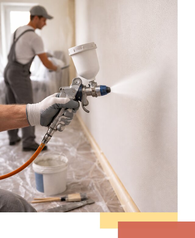 Покраска стен краскопультом в Кинели быстро и качественно