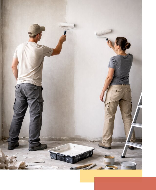 Окраска стен по стеклохолсту в Кинели качественно и долговечно