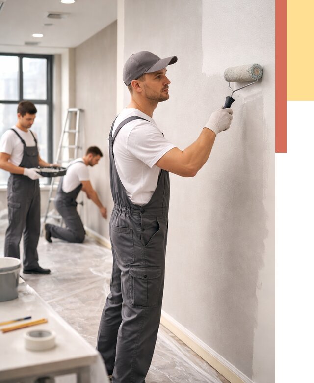 Покраска стен в офисе в Кинели от 8660 руб. — быстро и недорого | ОТДЕЛОЧНИК-Кнл