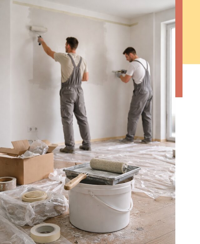 Покраска стен в квартире в Кинели от 2547 руб/м2 — быстро и недорого | ОТДЕЛОЧНИК-Кнл