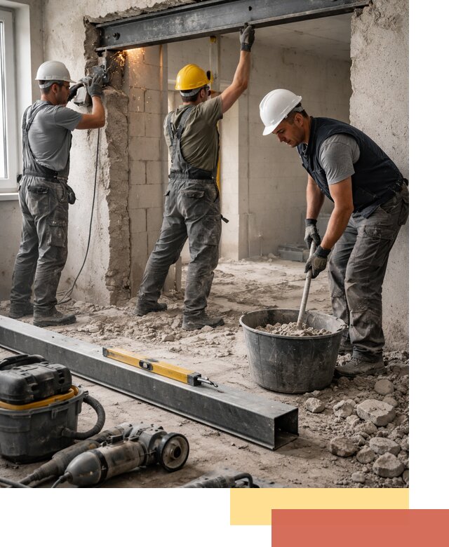 Создание проемов в стенах и несущих конструкциях в Кинели