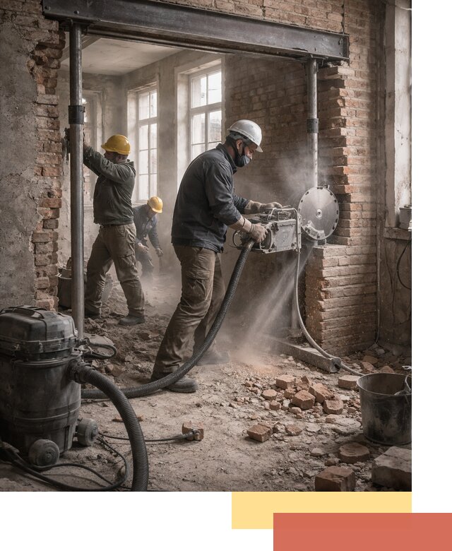 Прорезка проема в стене под дверной или оконный проем в Кинели