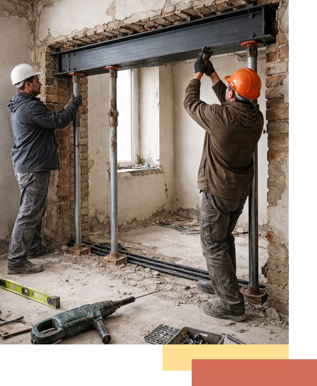 Усиление проема в стене в Кинели для расширения и безопасности