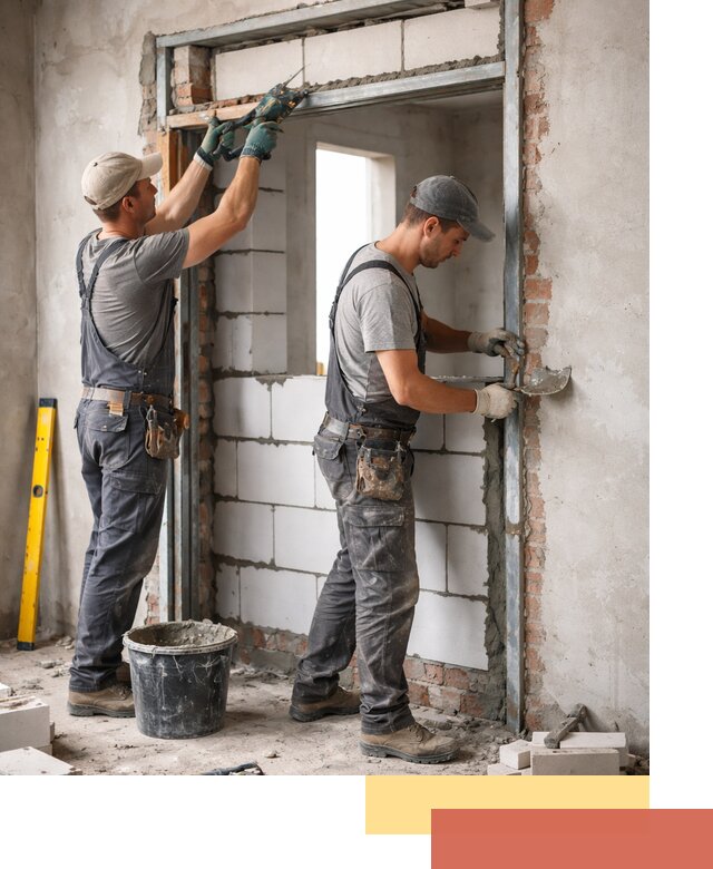 Закладка дверного проема под ключ в Кинели: демонтаж, монтаж, отделка