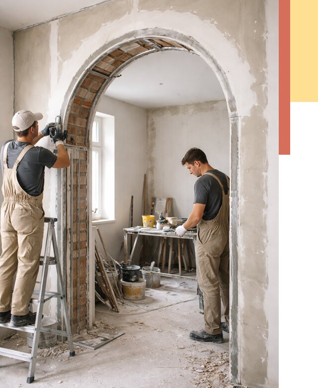 Устройство арочного проема в Кинели от 9679 руб. под ключ — быстро и недорого | ОТДЕЛОЧНИК-Кнл