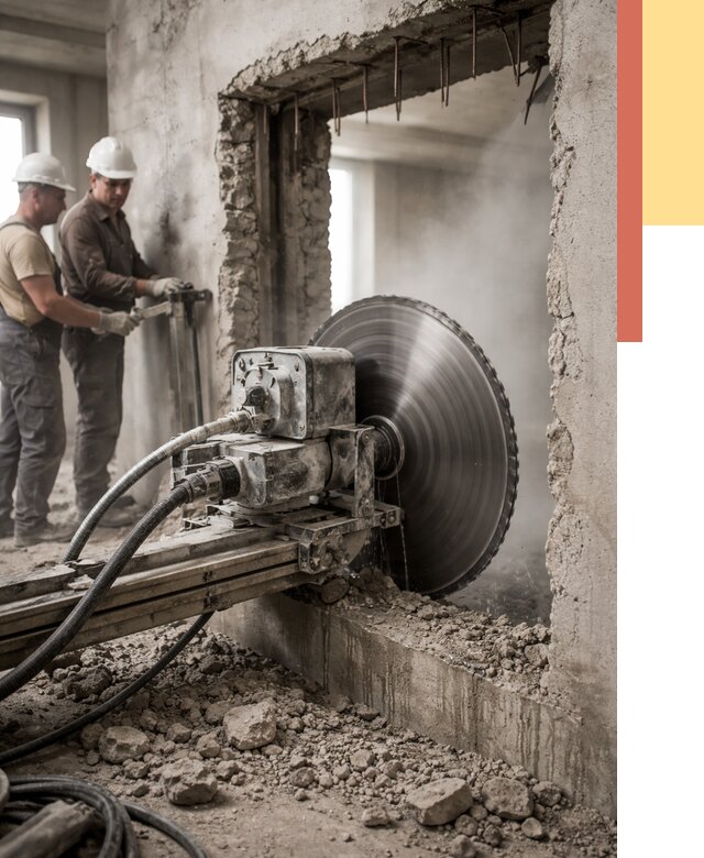 Алмазная резка проемов в Кинели от 4585 руб. быстро и недорого | ОТДЕЛОЧНИК-Кнл