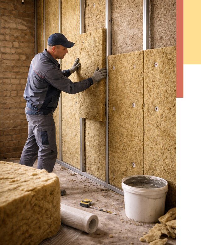 Утепление стен минватой в Кинели от 1375 руб./м2 — недорого и быстро | ОТДЕЛОЧНИК-Кнл