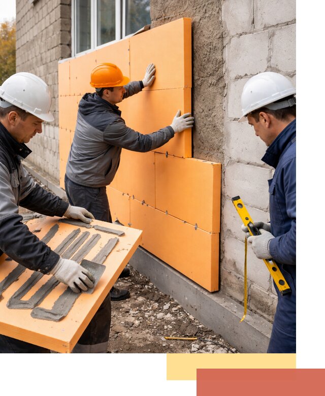 Утепление фасада пеноплексом под ключ в Кинели