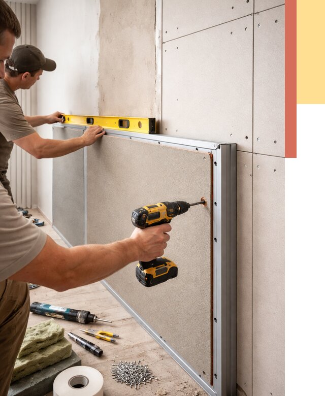 Шумоизоляция стен панелями ЗИПС в Кинели от 2241 руб./м² под ключ | ОТДЕЛОЧНИК-Кнл