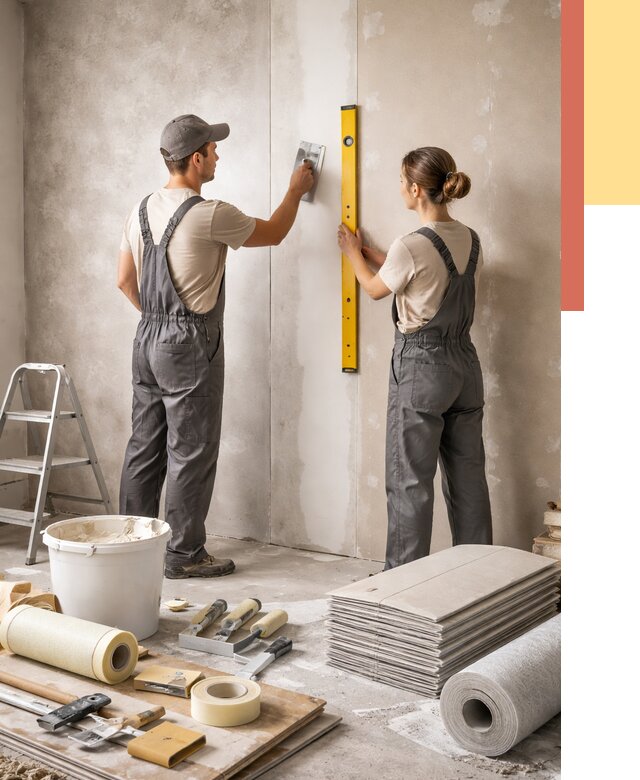 Отделка стен в Кинели от 1528 руб/м² — недорого, быстро, под ключ | ОТДЕЛОЧНИК-Кнл