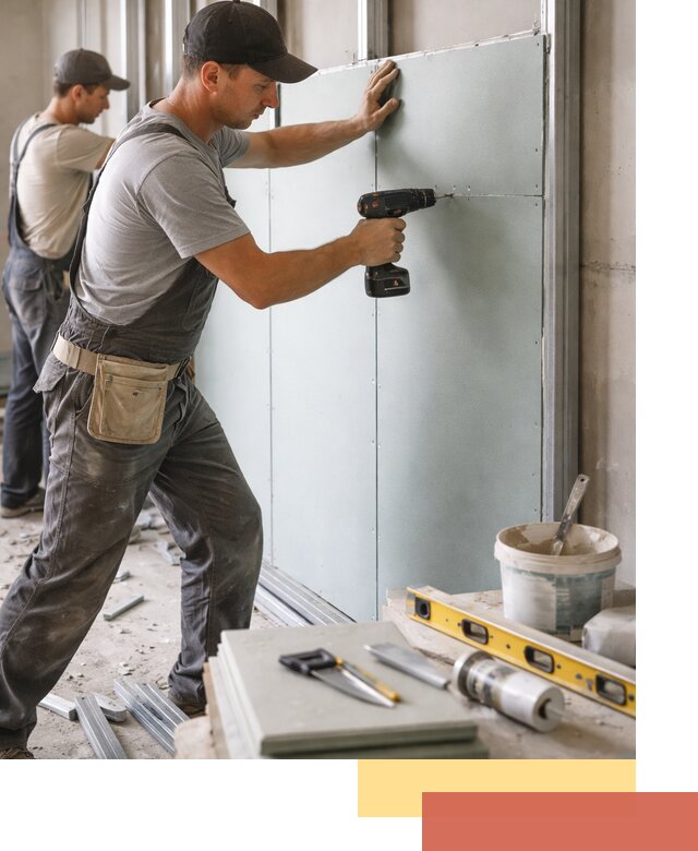 Кладка влагостойких перегородок ПГП в Кинели