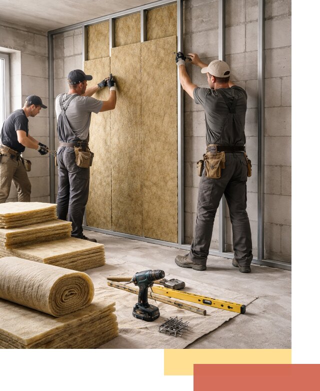 Шумоизоляция перегородок из блоков в Кинели — монтаж и защита шумоизоляцией