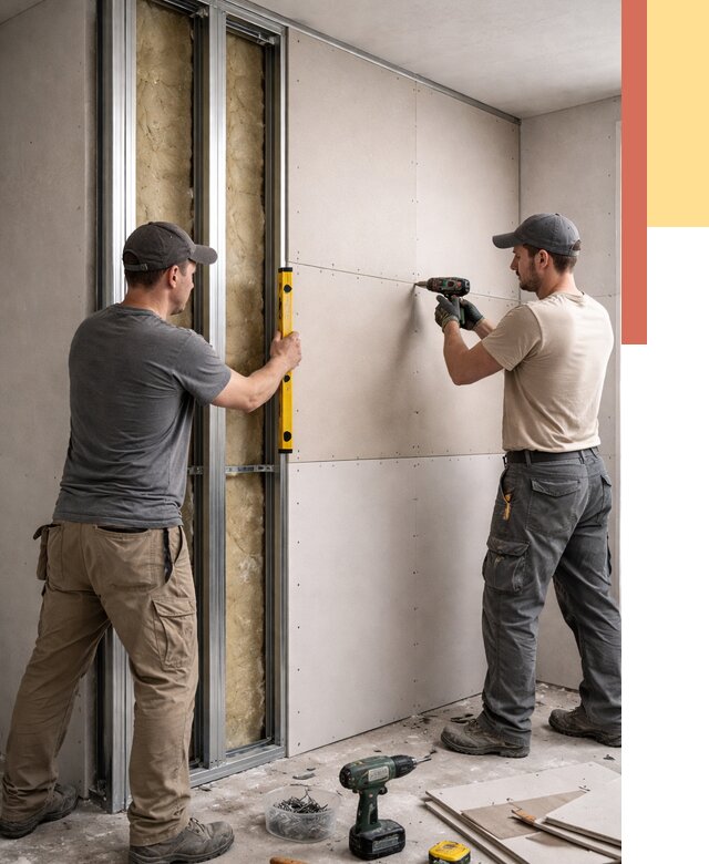 Монтаж двухслойной перегородки из гипсокартона в Кинели от 1477 руб. | ОТДЕЛОЧНИК-Кнл