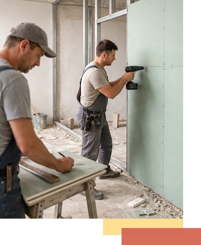 Перегородки из влагостойкого гипсокартона под ключ в Кинели