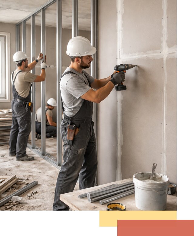 Перегородки из огнестойкого гипсокартона в Кинели под ключ