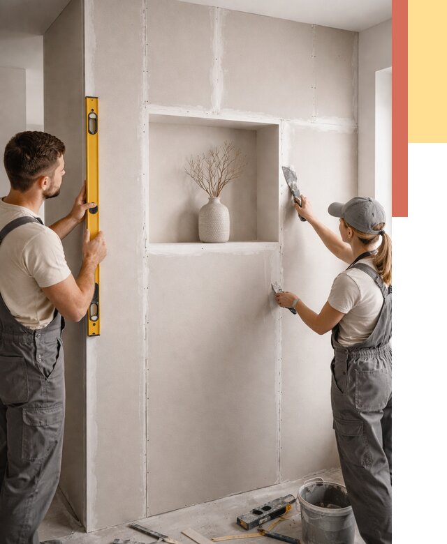 Перегородка из гипсокартона с нишей в Кинели от 3311 руб. под ключ | ОТДЕЛОЧНИК-Кнл