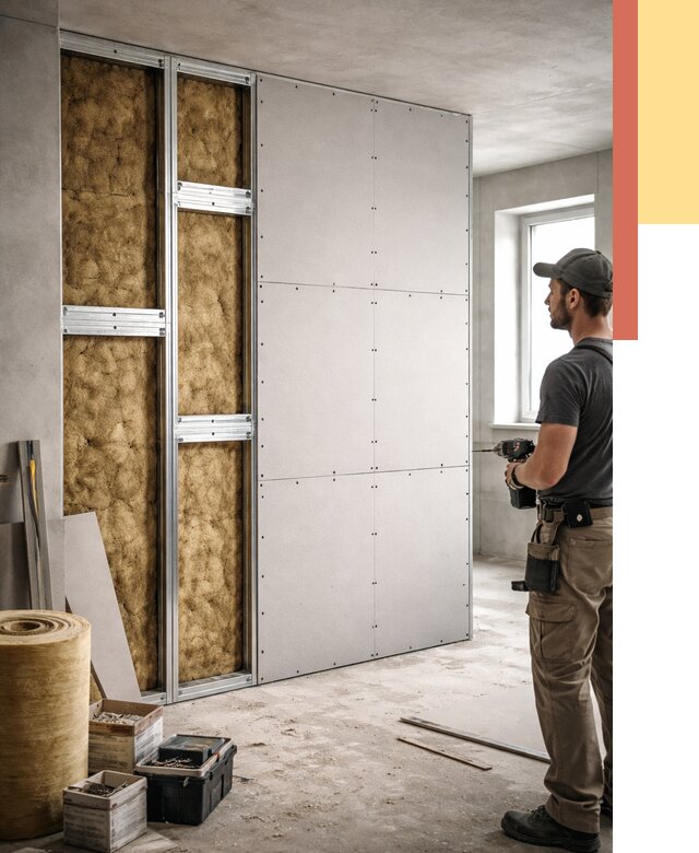 Усиленная перегородка под навеску в Кинели от 13041 руб. — монтаж под ключ | ОТДЕЛОЧНИК-Кнл