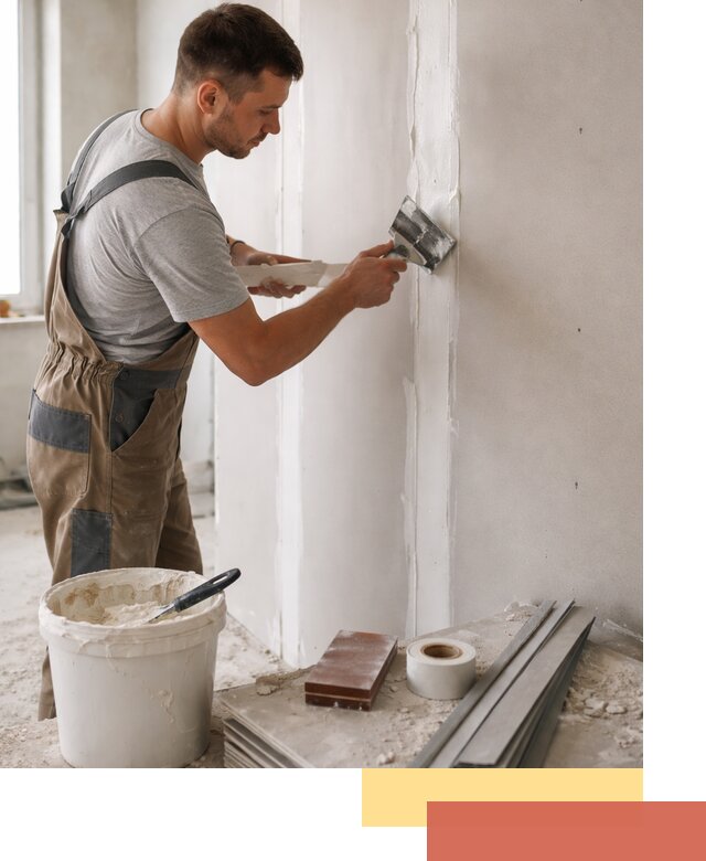 Шпаклевка перегородок из гипсокартона в Кинели качественно и быстро