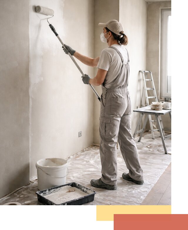 Покраска перегородок из гипсокартона в Кинели качественно и недорого