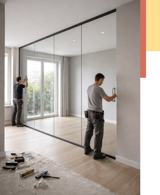 Изготовление стеклянных перегородок в Кинели от 12582 руб. под ключ | ОТДЕЛОЧНИК-Кнл